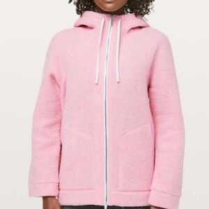 Lululemon pink sherpa jacket. size 8, great condition